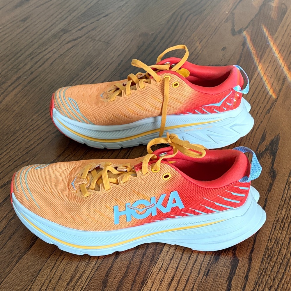 Hoka Men’s Running Shoes - Vibrant Orange and Red